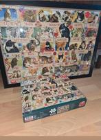 🐾 Het Poezenplankje –Legpuzzel Katten, Ophalen of Verzenden, 500 t/m 1500 stukjes, Zo goed als nieuw, Legpuzzel