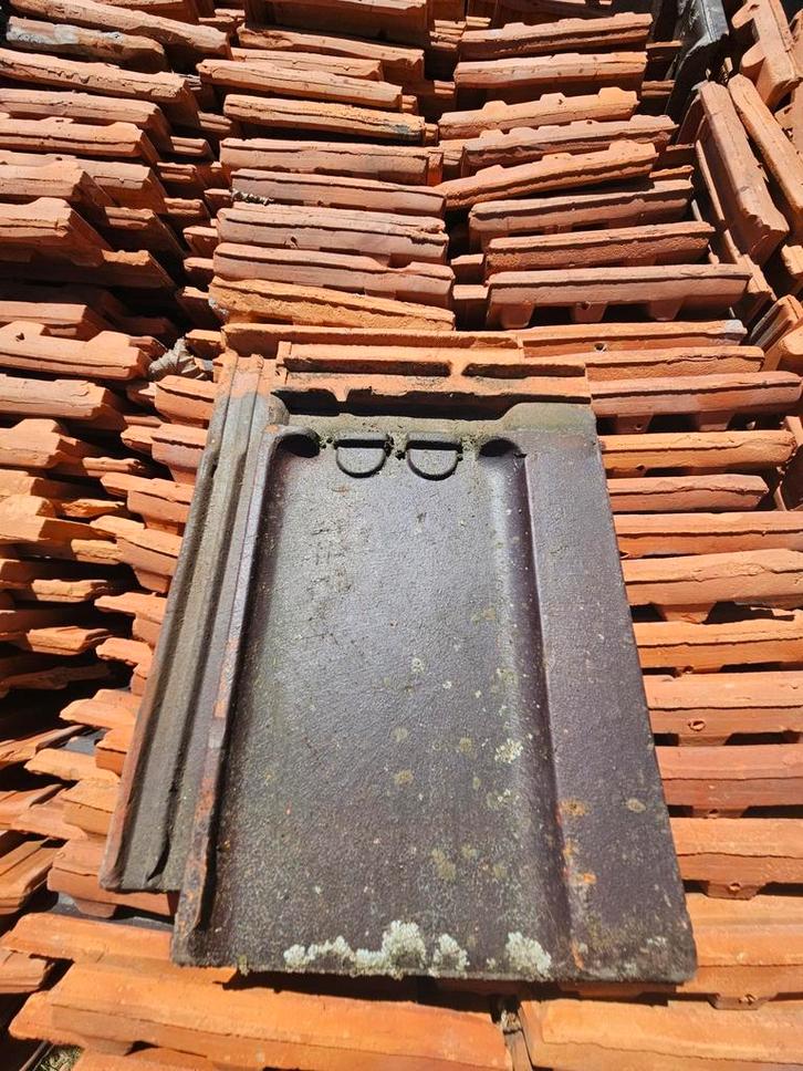 ca 1850 st vlakke tuile du nord, Doe-het-zelf en Verbouw, Dakpannen en Dakbedekking, Gebruikt, Dakpannen, Steen of Klei, Rood
