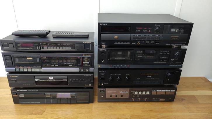 Diverse audio componenten, versterkers, CD, cassette, tuner., Audio, Tv en Foto, Versterkers en Receivers, Gebruikt, Stereo, Overige merken