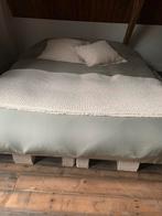 Palletbed incl matras, Ophalen, Gebruikt, Wit, Tweepersoons