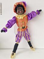 Authentieke V&D etalage zwarte Piet pop - 60cm, oranje/paars, Diversen, Verzenden, Zo goed als nieuw
