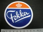 sticker fokker logo, Verzamelen, Verzenden, Zo goed als nieuw, Bedrijf of Vereniging