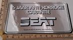 Vintage sticker Seat 6 jaar anti corrosie garantie automerk, Ophalen of Verzenden, Zo goed als nieuw, Overige typen