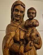 B26 Prachtig houten beeld Maria met kind Jezus, Verzamelen, Ophalen of Verzenden, Beeld(je)
