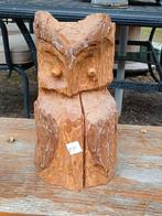Vintage Handgesneden houten uil, Antiek en Kunst, Kunst | Beelden en Houtsnijwerken, Ophalen of Verzenden