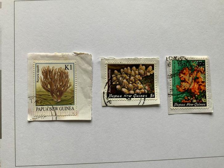 Papoea Nieuw-Guinea Koraal Postzegels, Postzegels en Munten, Postzegels | Oceanië, Gestempeld, Ophalen of Verzenden