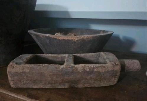 Prachtig houten bakje/trogje met steel!!, Huis en Inrichting, Woonaccessoires | Overige, Zo goed als nieuw, Ophalen