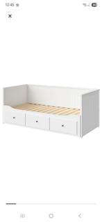 Ikea Hemnes bed wit, Ophalen, Verstelbaar, Wit, 200 cm