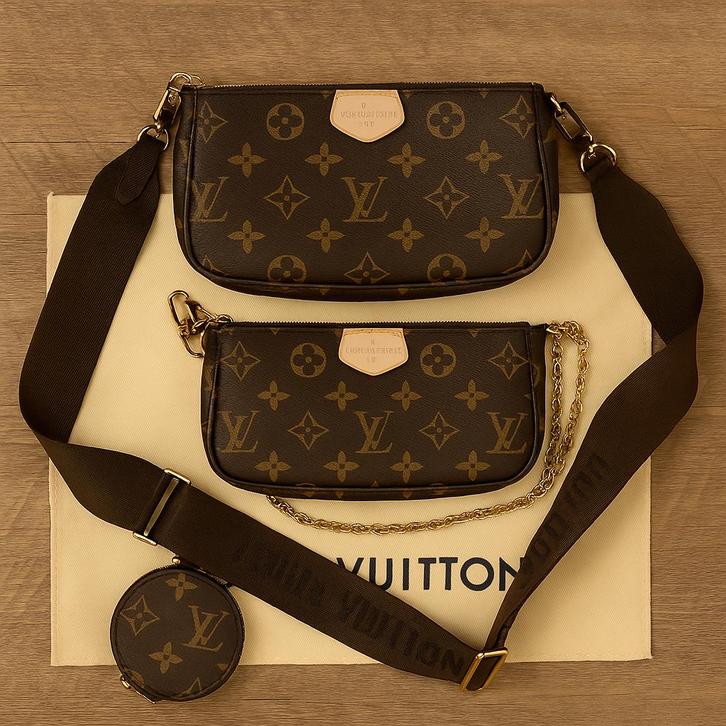 Louis Vuitton Multi Pochette Accessoires (nieuw), Sieraden, Tassen en Uiterlijk, Tassen | Damestassen, Nieuw, Schoudertasje, Bruin
