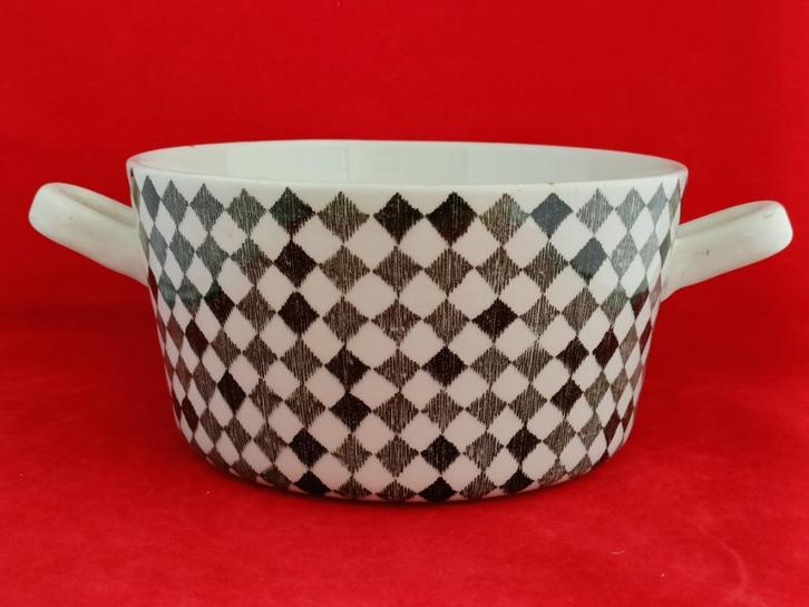 Rörstrand Red Top - zwart wit geblokte schaal, Antiek en Kunst, Antiek | Servies los, Ophalen of Verzenden
