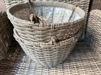 2 Gevlochten Plantenhangers ZGAN, Overige materialen, Minder dan 30 cm, Minder dan 60 cm, Rond