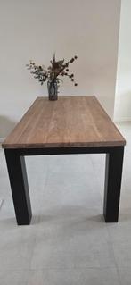 Teakhouten eettafel 180 x 90, Ophalen, 50 tot 100 cm, Zo goed als nieuw, Vijf personen of meer