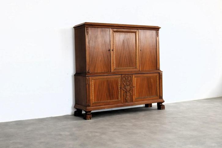 vintage wandkast | highboard | jaren 50 | Zweden, Huis en Inrichting, Kasten | Wandmeubels, Gebruikt, Minder dan 100 cm, 25 tot 50 cm