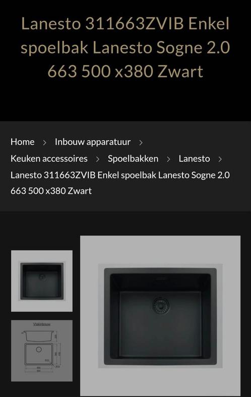 Nog nieuw in doos spoelbak zwart, Huis en Inrichting, Keuken | Keukenelementen, Nieuw, Ophalen
