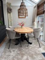Ovale tafel (162/85) + evt. stoelen, Huis en Inrichting, Ophalen, Gebruikt, 50 tot 100 cm, 150 tot 200 cm