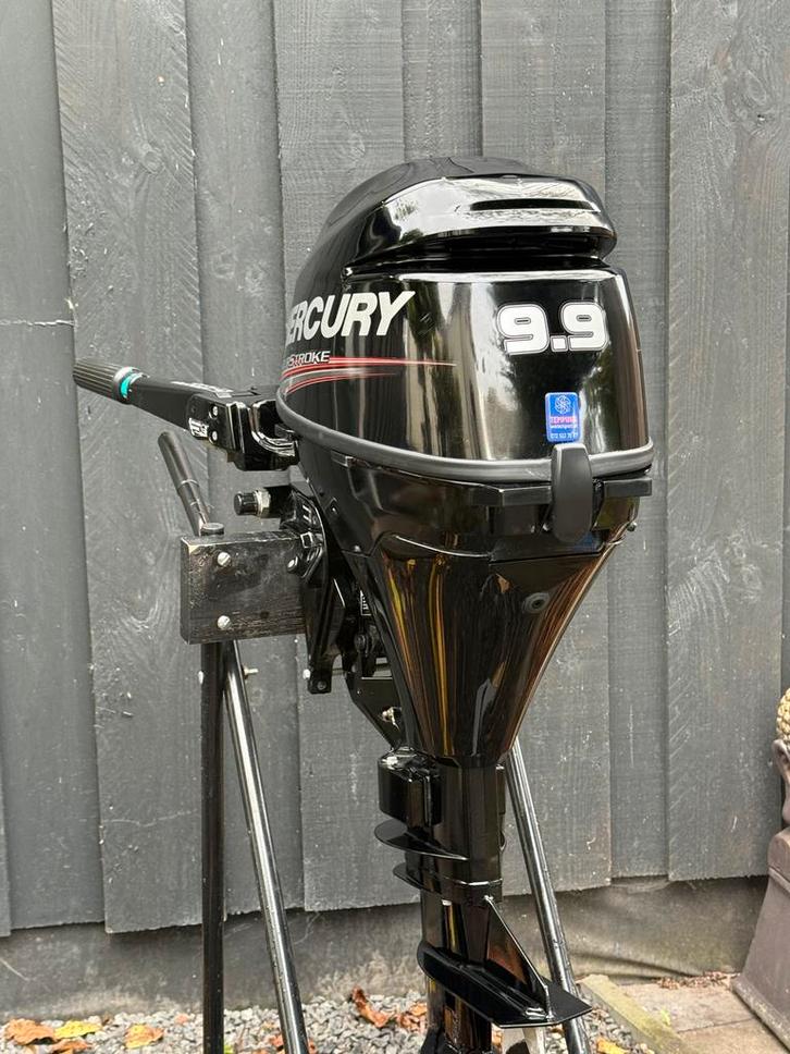 Mercury 9.9 pk 4-takt kortstaart – in nieuwstaat., Watersport en Boten, Buiten- en Binnenboordmotoren, Zo goed als nieuw, Benzine