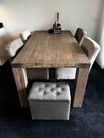 Eethoek met 4 stoelen, Ophalen of Verzenden, Zo goed als nieuw, Hout, Eén