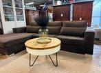 Hoekbank bruin velvet, Ophalen of Verzenden, --, 150 cm of meer, ---