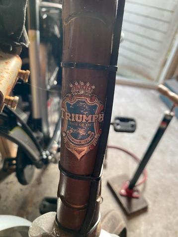 Originele Triumph herenfiets terugtraprem bruin beschikbaar voor biedingen