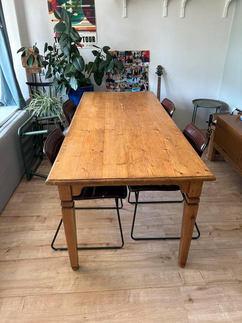 Houten eettafel 210x88x77, Huis en Inrichting, Tafels | Eettafels, Gebruikt, 100 tot 150 cm, 200 cm of meer, Vijf personen of meer