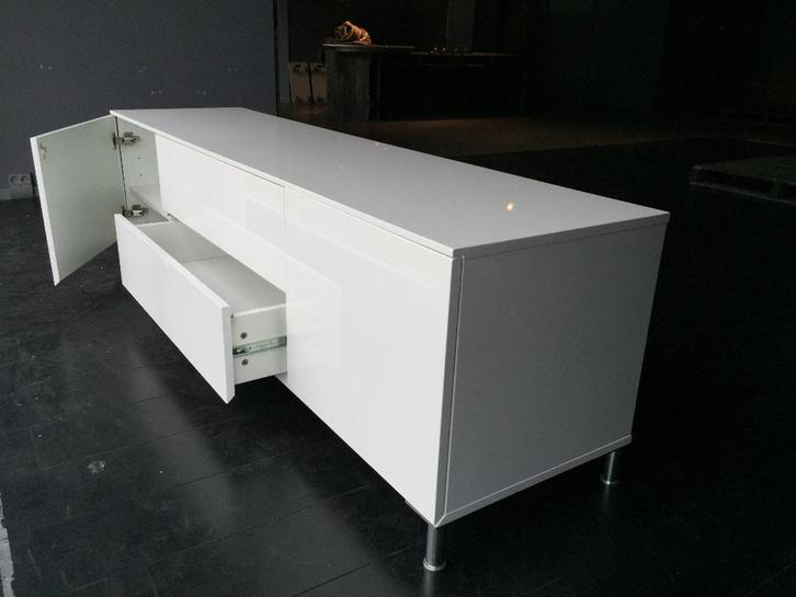 Dressoir Lak Wit - 200cm x 50cm - uitstekende staat, Huis en Inrichting, Kasten | Dressoirs, Zo goed als nieuw, 150 tot 200 cm
