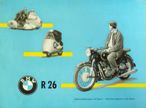 Folder BMW R26 + Prijs/ Accessoireslijst 1957, Motoren, Handleidingen en Instructieboekjes, BMW, Ophalen of Verzenden