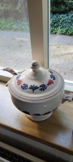 Ongebruikte soepterrine Boerenbont met lepel, Antiek en Kunst, Ophalen of Verzenden