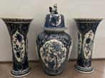 Delfts Blauw Vaas van Boch, Ophalen, Blauw, Aardewerk of Porselein, Zo goed als nieuw