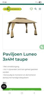 Paviljoen luneo antraciet, Tuin en Terras, Partytenten, Ophalen, Minder dan 4 meter, Minder dan 5 meter, Zo goed als nieuw