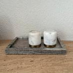 Marmeren peper en zoutstel, Huis en Inrichting, Ophalen of Verzenden, Zo goed als nieuw