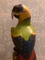 Papegaai houten beeld, Antiek en Kunst, Kunst | Beelden en Houtsnijwerken, Ophalen of Verzenden