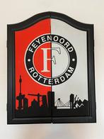 Feyenoord dartkast + dartbord, Sport en Fitness, Darts, Ophalen, Gebruikt, Dartbord