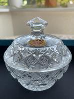 Boheems kristallen bonbonnière / suikerpot met deksel (Ambo), Ophalen of Verzenden