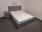 Bed met lades ikea malm 140x200 + nachtkastje en matras, Ikea, 210 cm, Tweepersoons, Zo goed als nieuw