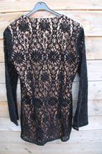 Jurk zwart Elsa Bik Bok fluweel kant Vaste prijs, Maat 38/40 (M), Zwart, Elsa Bik Bok, Ophalen of Verzenden