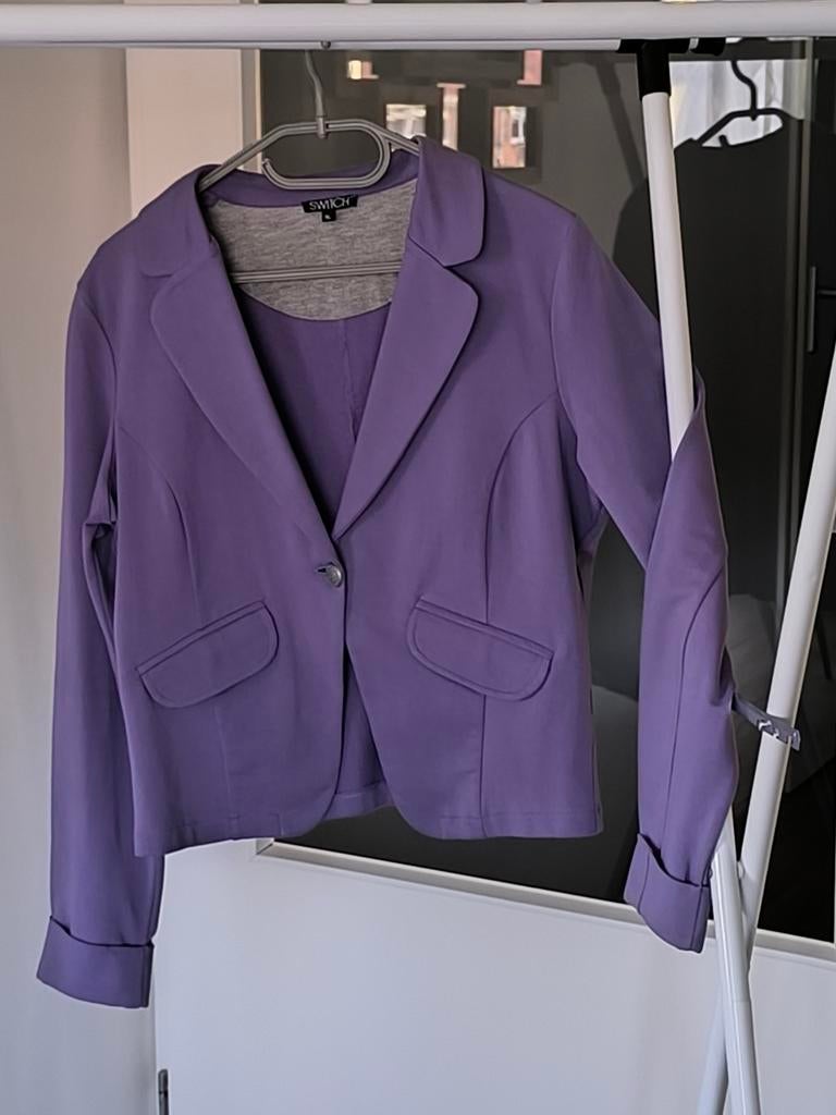 Van Switch een lila, jersey blazer., Kleding | Dames, Jasjes, Kostuums en Pakken, Ophalen of Verzenden, Zo goed als nieuw, Maat 42/44 (L)