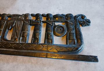 Vintage Indonesische Balinese Hout Gesneden Wanddecoratie  beschikbaar voor biedingen