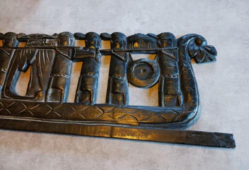 Vintage Indonesische Balinese Hout Gesneden Wanddecoratie, Antiek en Kunst, Kunst | Beelden en Houtsnijwerken, Ophalen