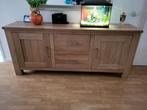 Eiken Dressoir met Lades en Deuren, Ophalen, Eikenhout, Zo goed als nieuw, 200 cm of meer