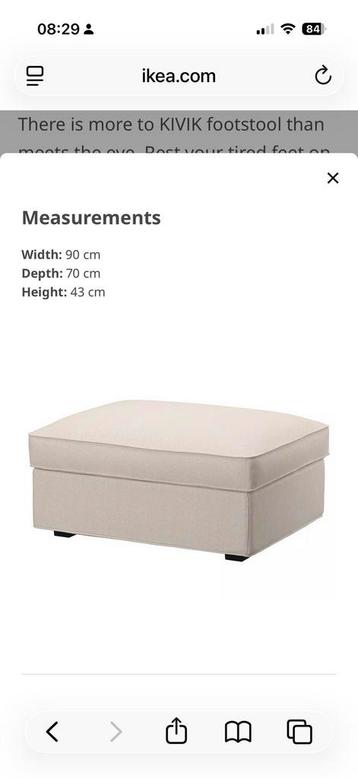 KIVIK hocker met opbergruimte – Footstool with storage Beige - afbeelding 6