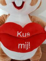 AH hamster knuffel valentijn met lippen kus mij 40 cm, Ophalen of Verzenden