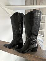 Prachtige croco laarzen, Tamaris, Hoge laarzen, Zwart, Nieuw
