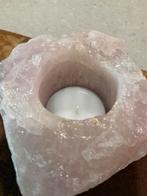 Rozenkwarts waxinelicht houder, Ophalen of Verzenden, Zo goed als nieuw, Overige materialen, Minder dan 25 cm