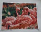Diamond painting flamingo, Ophalen, Gebruikt, Knutselwerk