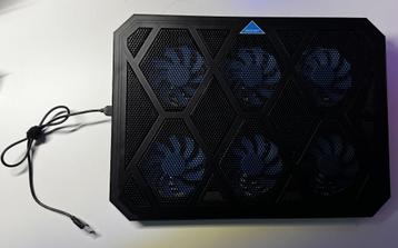 Laptop Koelstandaard – 6 Ventilatoren + USB-kabel  beschikbaar voor biedingen