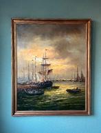 Zeer mooi groot maritiem schilderij. Peter Brouwer., Ophalen
