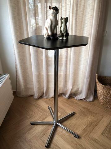 Vintage statafel jaren ‘70 | 6-hoekig blad met chroom beschikbaar voor biedingen
