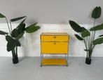 USM Haller Designerrek Geel Dressoir Sideboard, Gebruikt, USM Haller, Metaal, 25 tot 50 cm