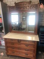 Dressoir met marmeren blad en met losse spiegel Antiek, Ophalen
