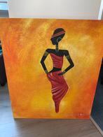 Afrikaanse dame, schilderij, Antiek en Kunst, Kunst | Schilderijen | Modern, Ophalen